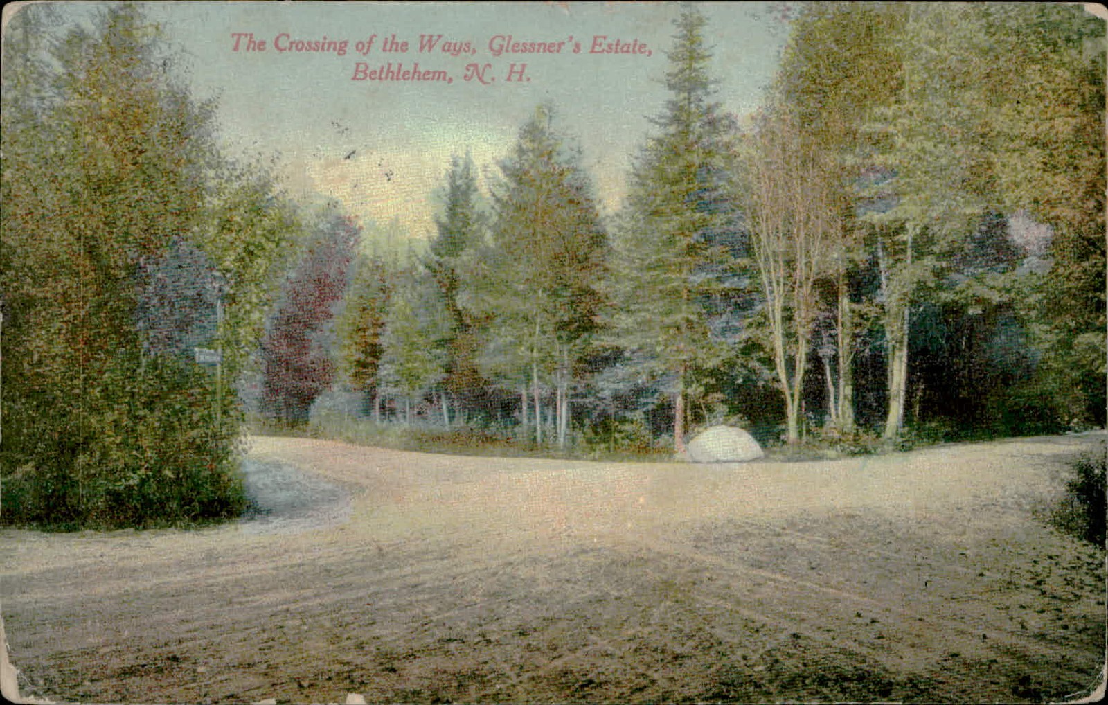 Postcard: WK The Crossing of the Ways, Glessner\'s Estate, Bethlehem, N