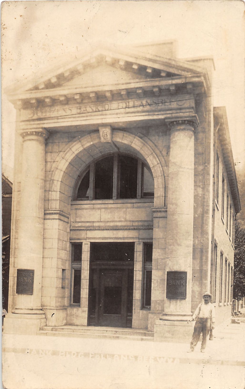 E90/ Follansbee West Virginia RPPC Postcard 1914 Bank Building E90/ Follansbee West Virginia RPPC Postcard 1914 Bank Building