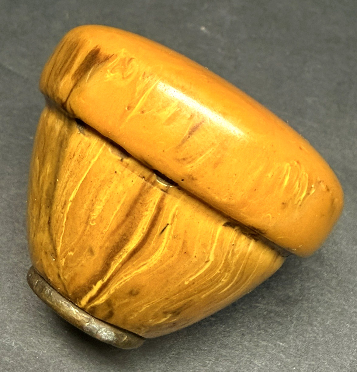 Vtg BAKELITE BUTTERSCOTCH SHIFT KNOB for Custom Rat Rod Hot Rod Indian Harley ++