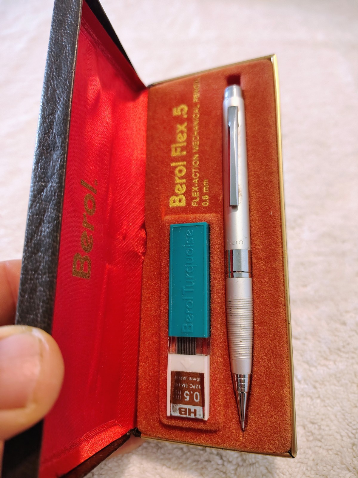 Vintage Berol Flex .5 Mechanical Pencil Box Set JAPAN Complete Set Lightly Used