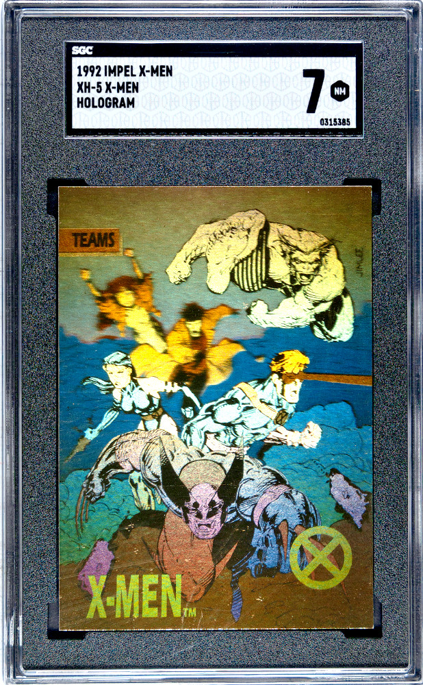 1992 Impel Marvel X-Men Holograms #XH-5 Wolverine Gambit Rogue Cyclops Psy SGC 7