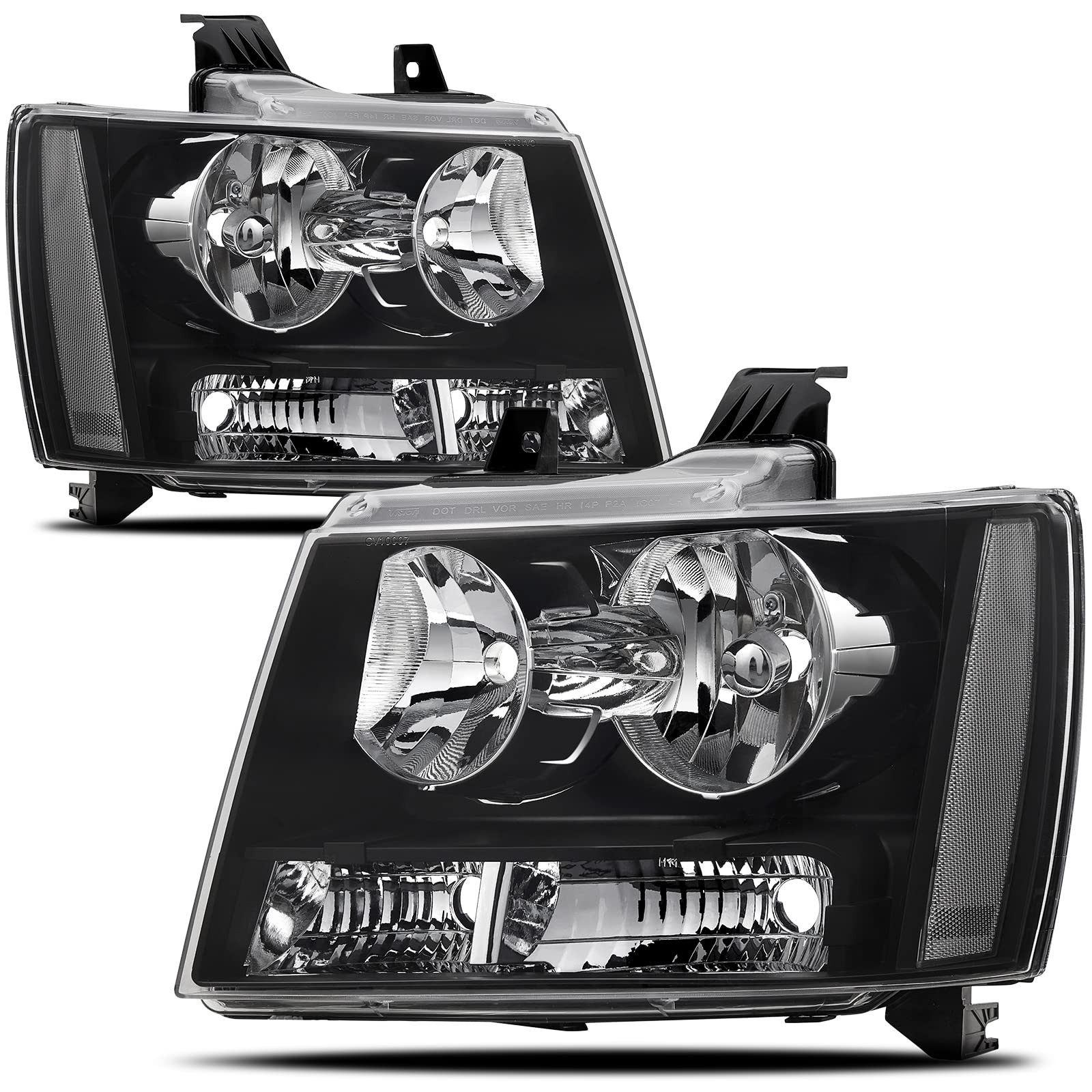Headlight Assembly Compatible with 2007-2013 Chevy Avalanche Suburban 1500 25...