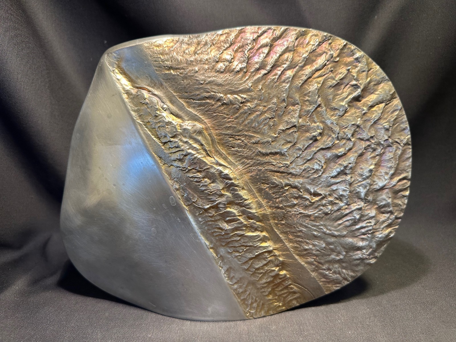 Vintage Helgi Joensen Modernist Brutalist Style Tinn Pewter Vase Made in Norway