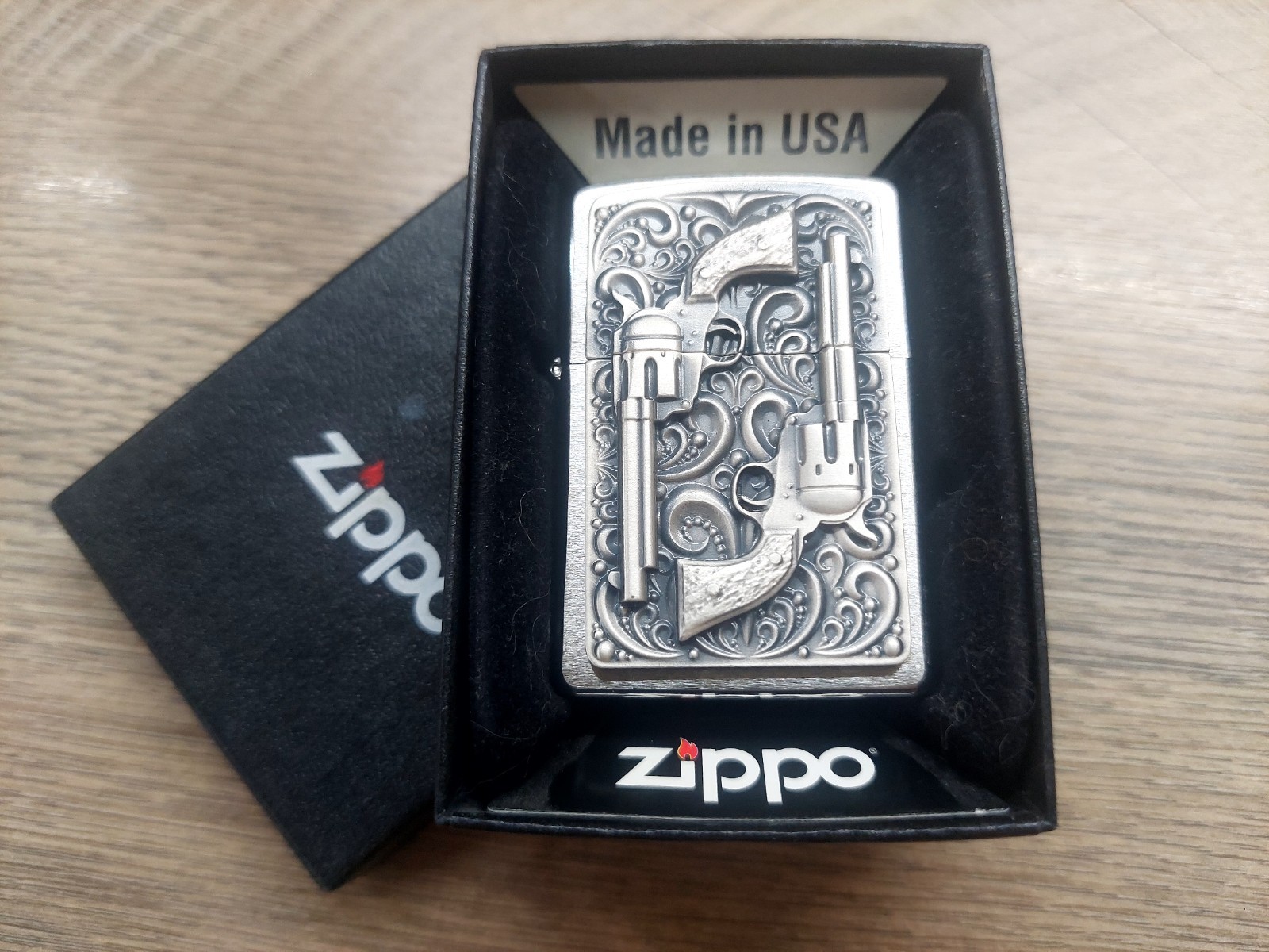 New 2010 Zippo Colt M1873 Peacemaker 3D Revolver Lighter Germany Import New 2010 Zippo Colt M1873 Peacemaker 3D Revolver Lighter Germany Import