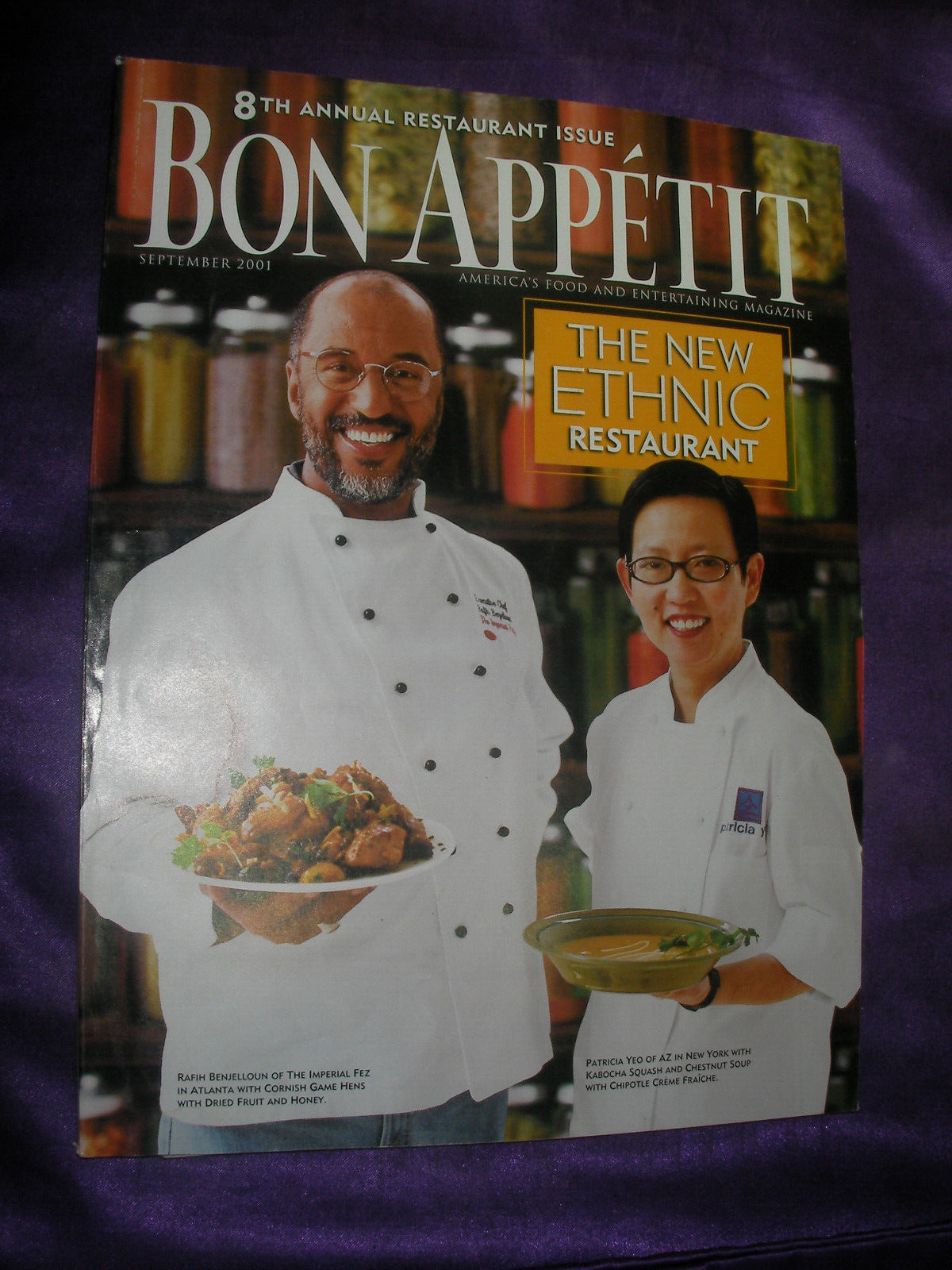 Bon Appetit Recipe Cooking Magazine September 2001 V46 #9 New Ethnic Restaurant