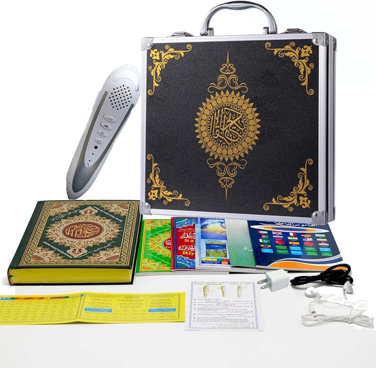 32G Quran Pen Reader with Quran Book, Arabic & English Translation, Multilingual