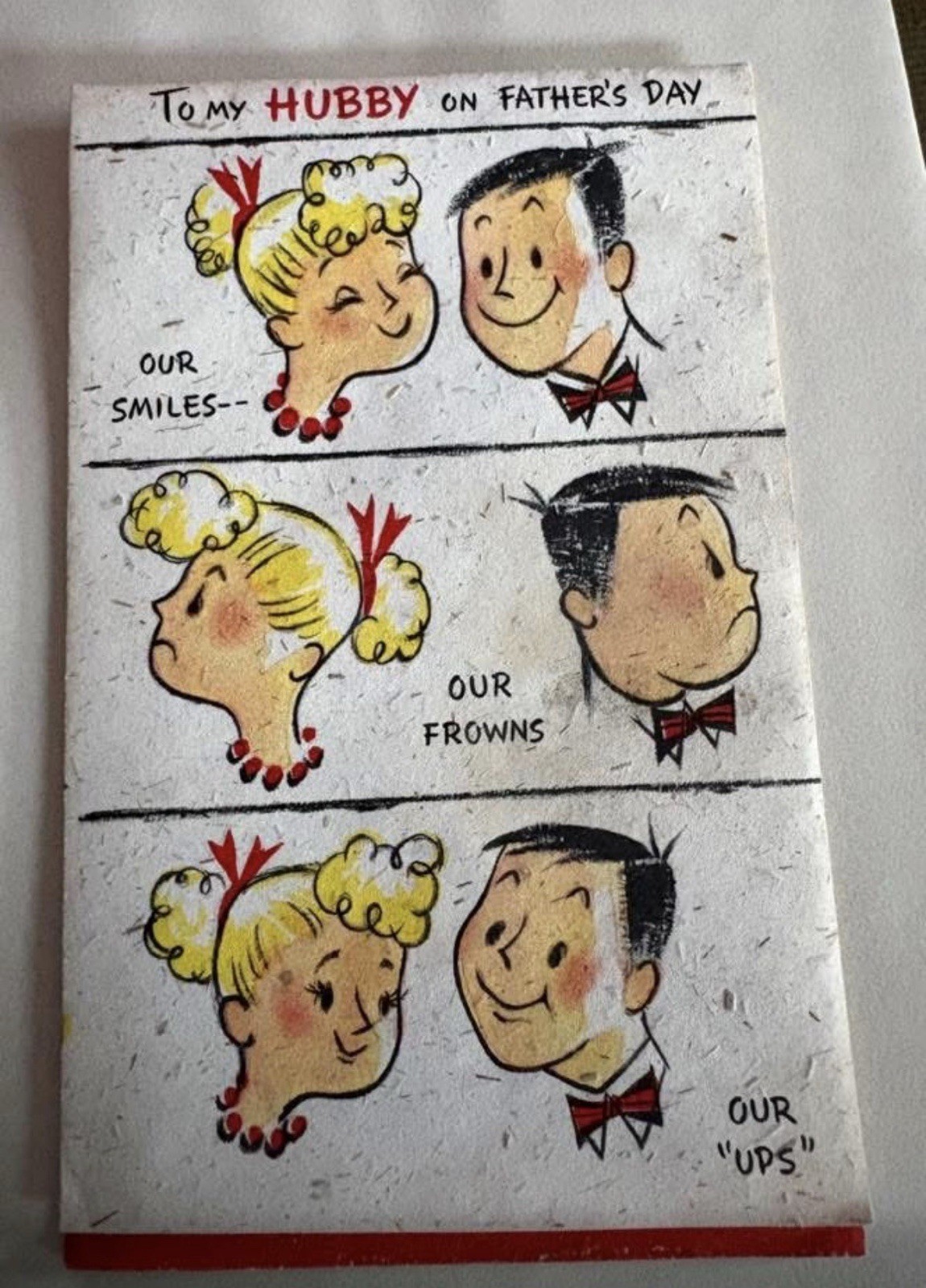 Vintage Father’s Day Card From Wife Marriage Ups Downs Hallmark NOS Unsigned Fun