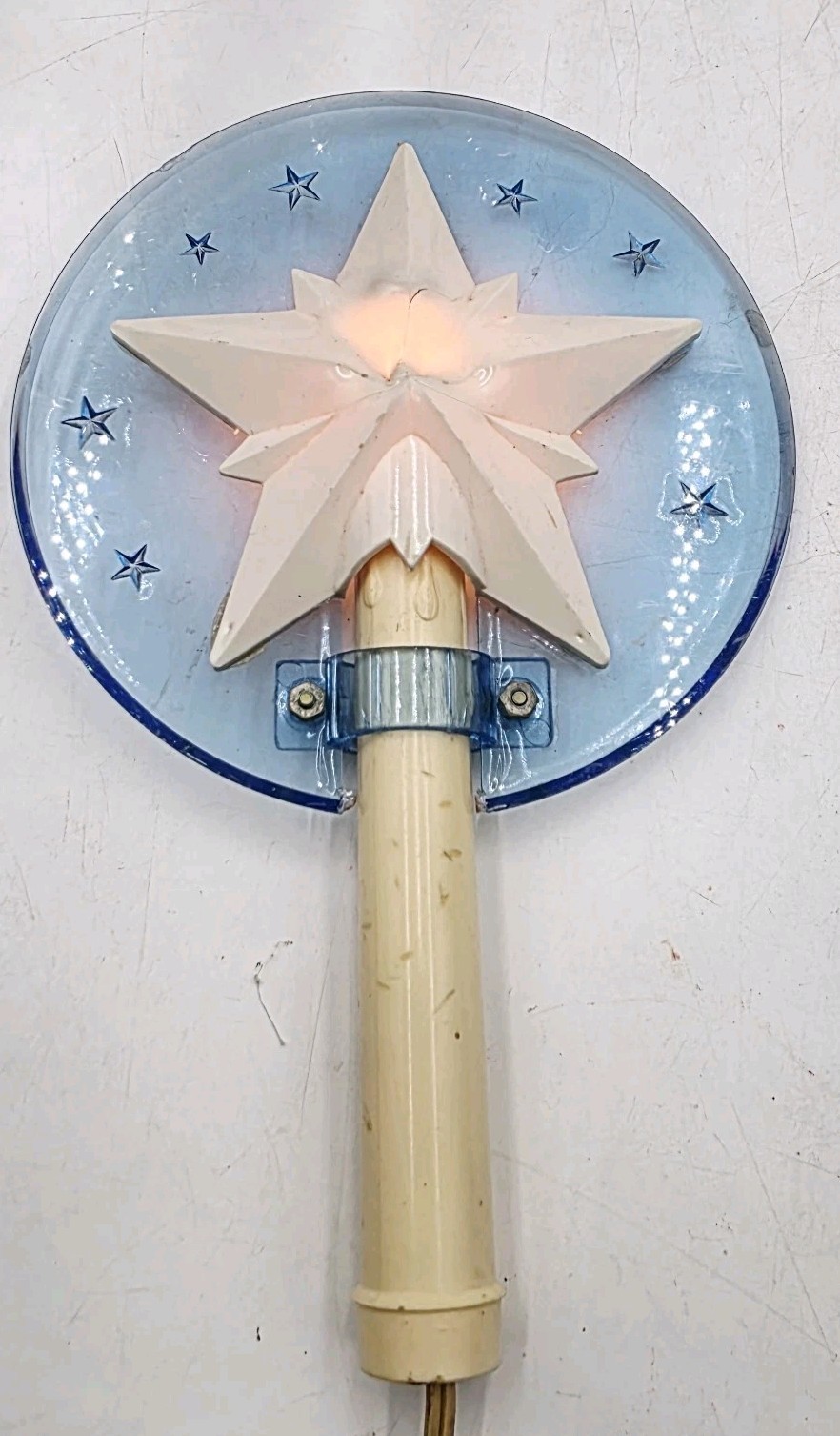 Vintage Royalite/ Royal Electric  Starlite Halo Christmas Tree Topper- Works 