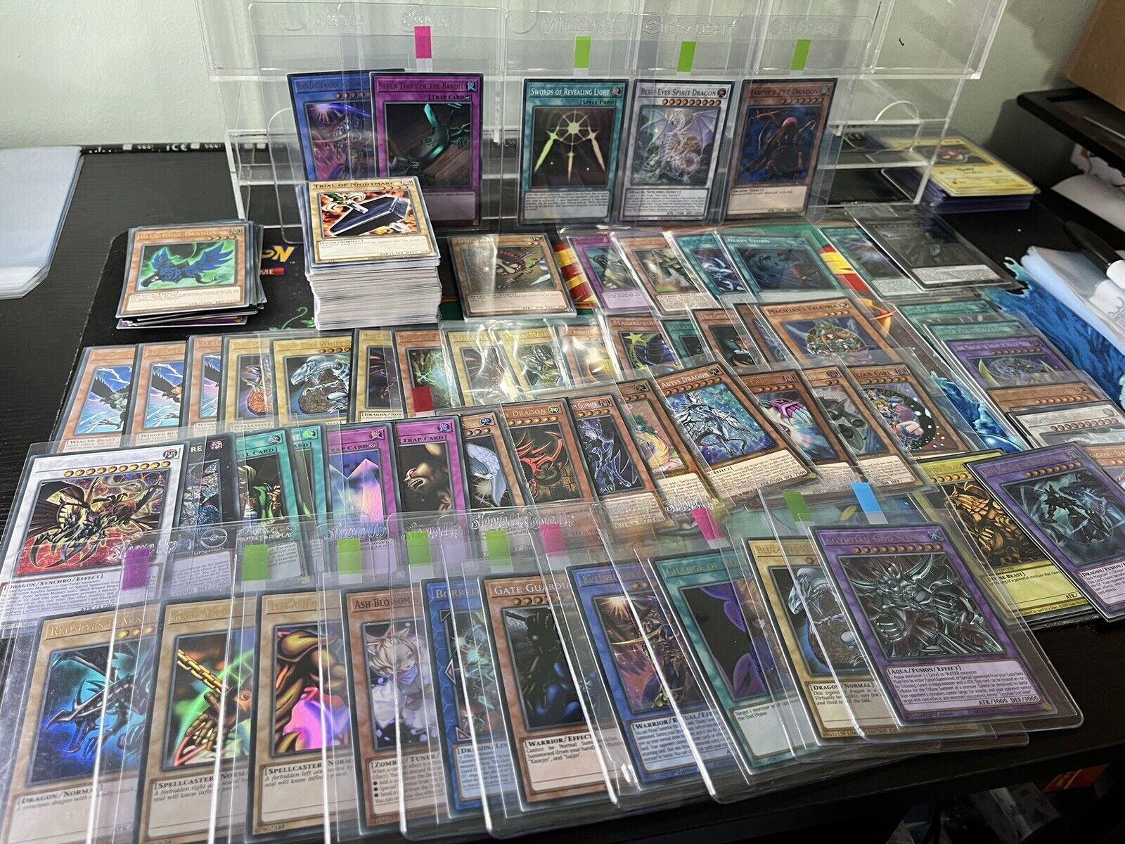 200+ YuGiOh Cards God Cards, Red Eyes Black Dragon, Exodia & Dark magician Lot