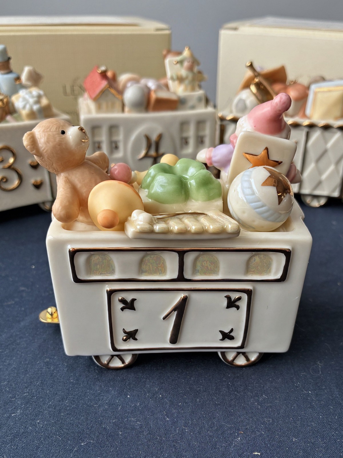 Lenox Happy Birthday Express Train Car #1 Figurine Fine China 24K Gold Trim Lenox Happy Birthday Express Train Car #1 Figurine Fine China 24K Gold Trim