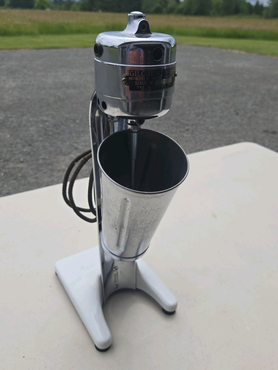 Vintage Gilchrist No. 22 Milkshake Maker With Cup. Works Great.