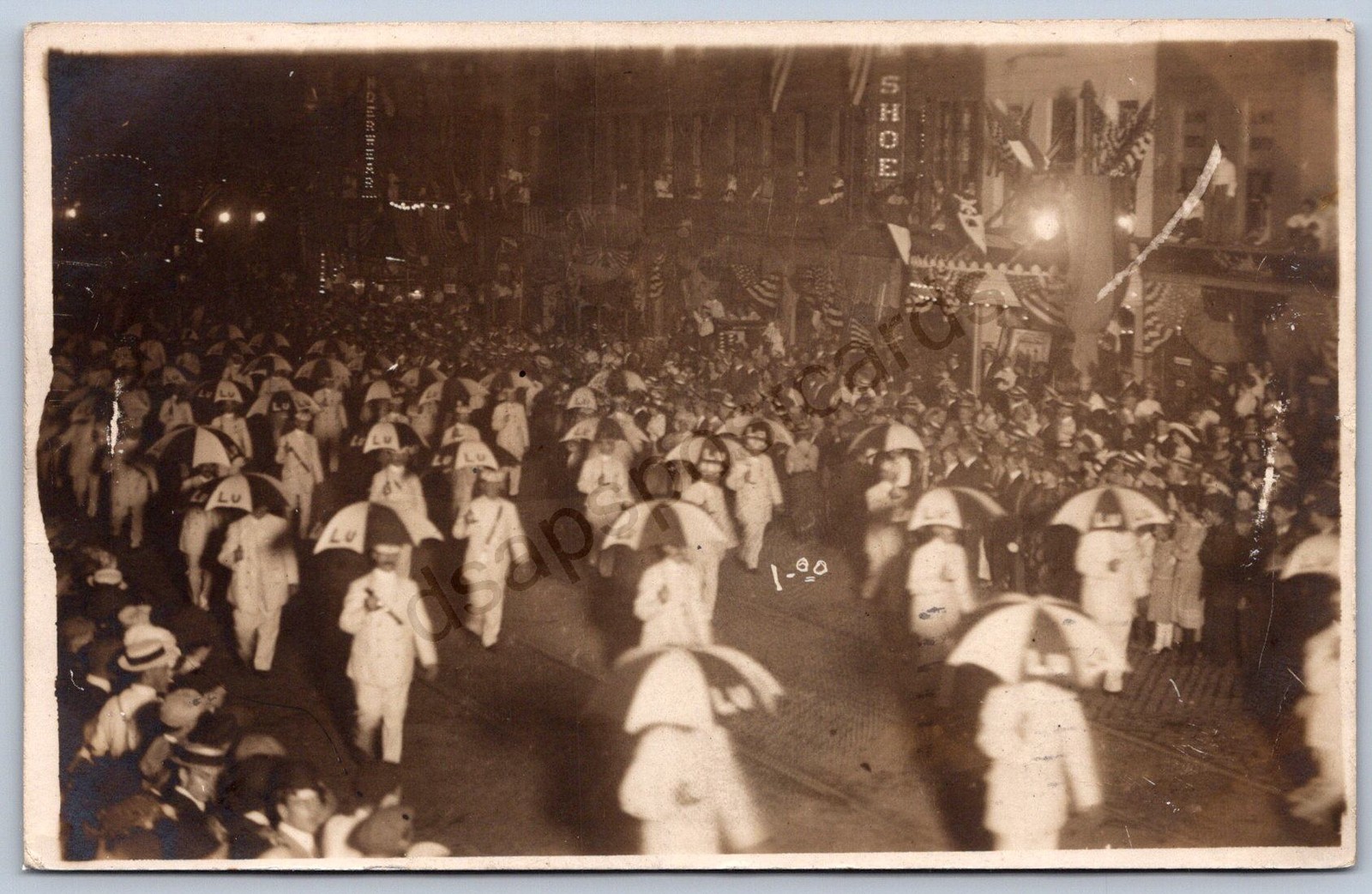 K32/ Rochester New York RPPC Postcard c1910 Shriners Parade Umbrellas 670