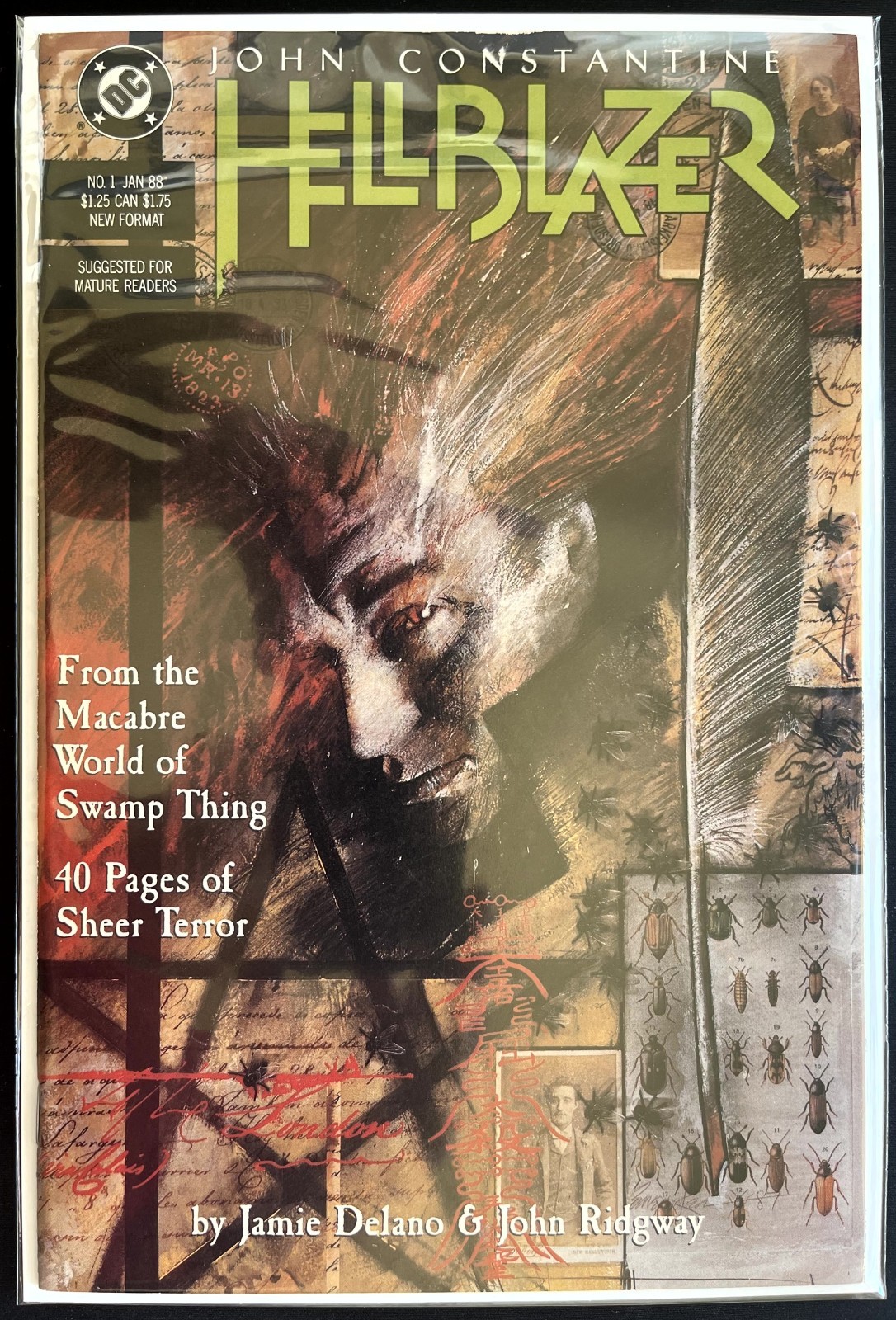 John Constantine Hellblazer #1 1st Print 1988 DC Comic Raw Key VF Range