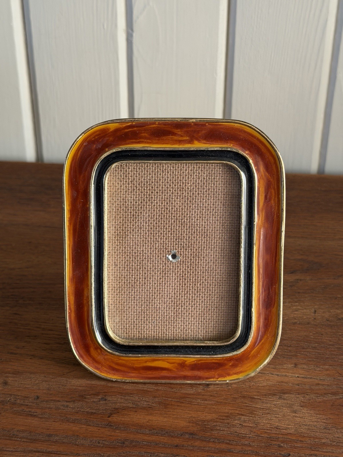 Bucklers Inc NY 5th Ave Heavy MCM Tortoiseshell Enamel Frame Burl Wood Vintage Bucklers Inc NY 5th Ave Heavy MCM Tortoiseshell Enamel Frame Burl Wood Vintage