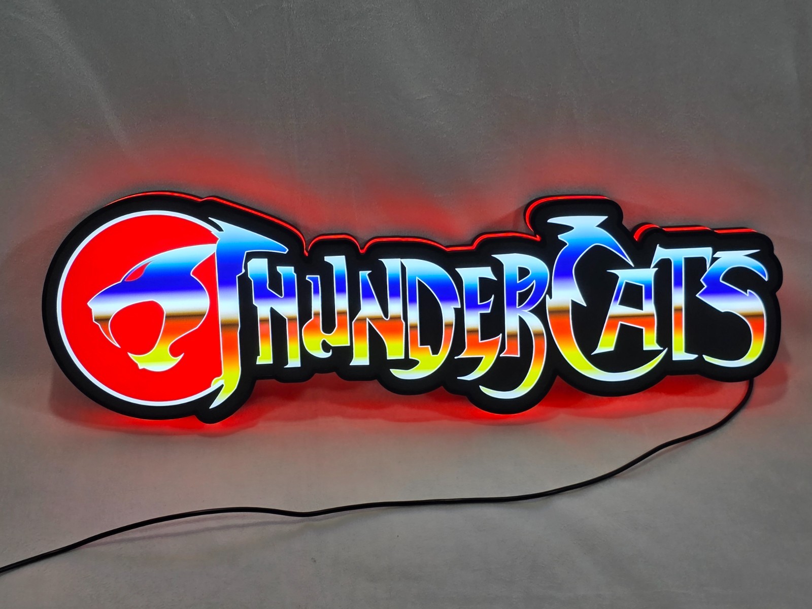 18 Inch Thundercats 3D Logo LED Sign - 3D Printed, USB Powered and Full Dimmable
