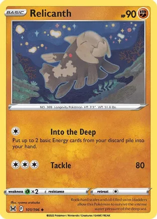 Pokemon SWSH11: Lost Origin Relicanth #101/196