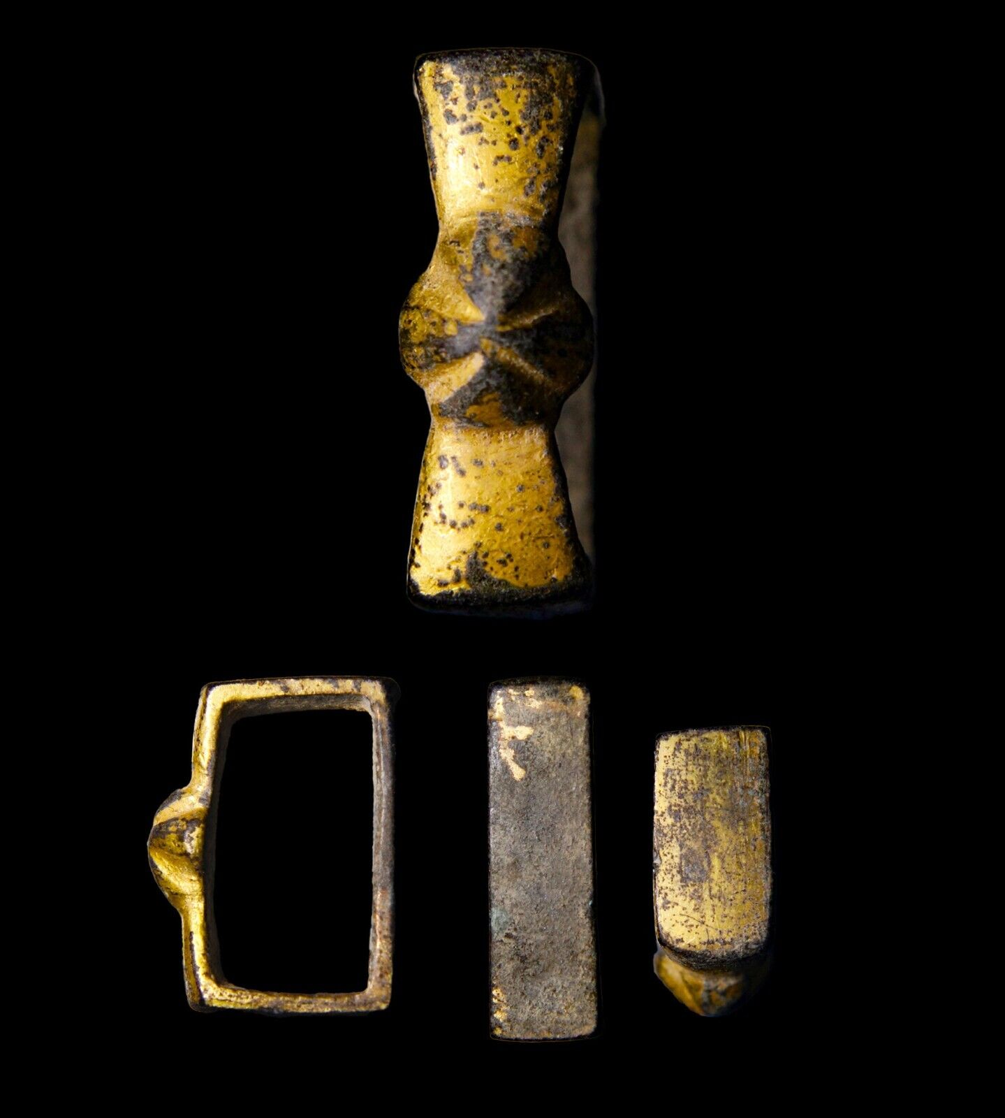 RARE Crusaders GOLD Gilded Belt Buckle or Sheath Artifact Templar CROSS w/COA
