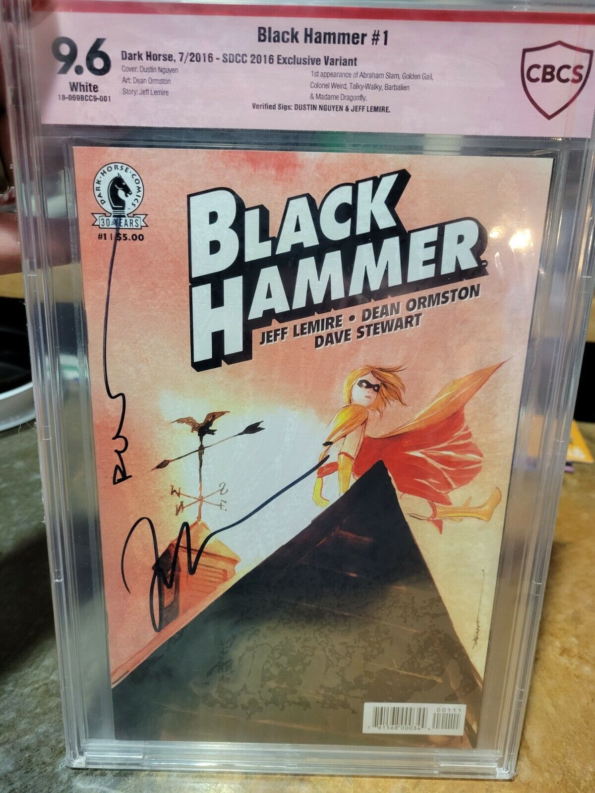 Black Hammer 1. SDCC Variant. Limited to 500. Signed by Lemire and Nguyen