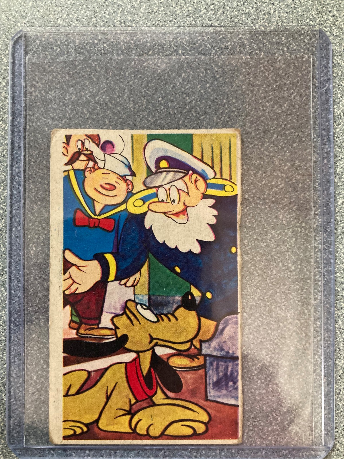 RARE 1960s (or EARLIER) JAPANESE MENKO DISNEY PLUTO w/ The CAPTAIN #12789 READ RARE 1960s (or EARLIER) JAPANESE MENKO DISNEY PLUTO w/ The CAPTAIN #12789 READ
