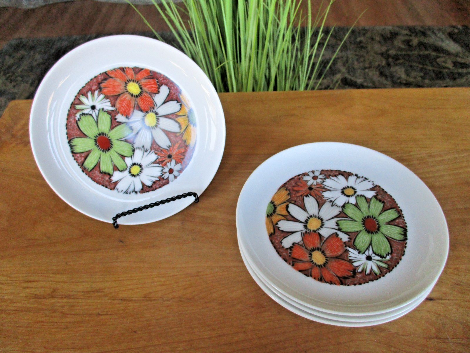 Noritake Younger Image Culebra 6921 70’s Floral Bread Plates 5 EUC 6”
