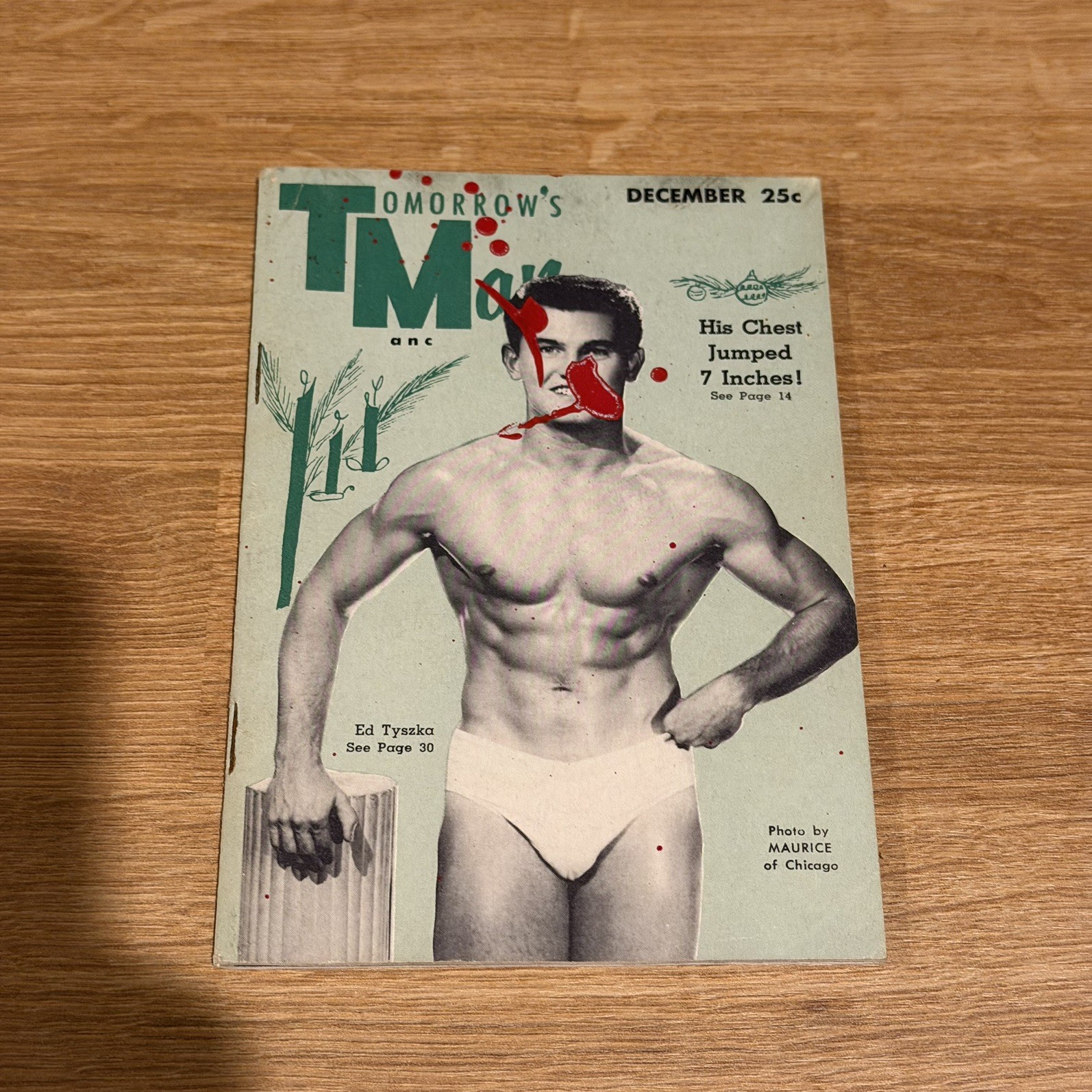 TOMORROW'S MAN DEC 1954 Pocketsize Physique Magazine beefcake
