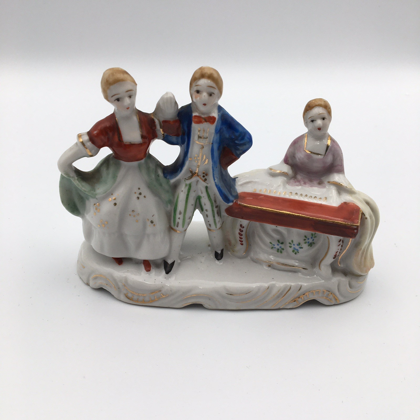 VTG Victorian Man Woman Piano Hand Painted Porcelain Figurine Occupied Japan VTG Victorian Man Woman Piano Hand Painted Porcelain Figurine Occupied Japan
