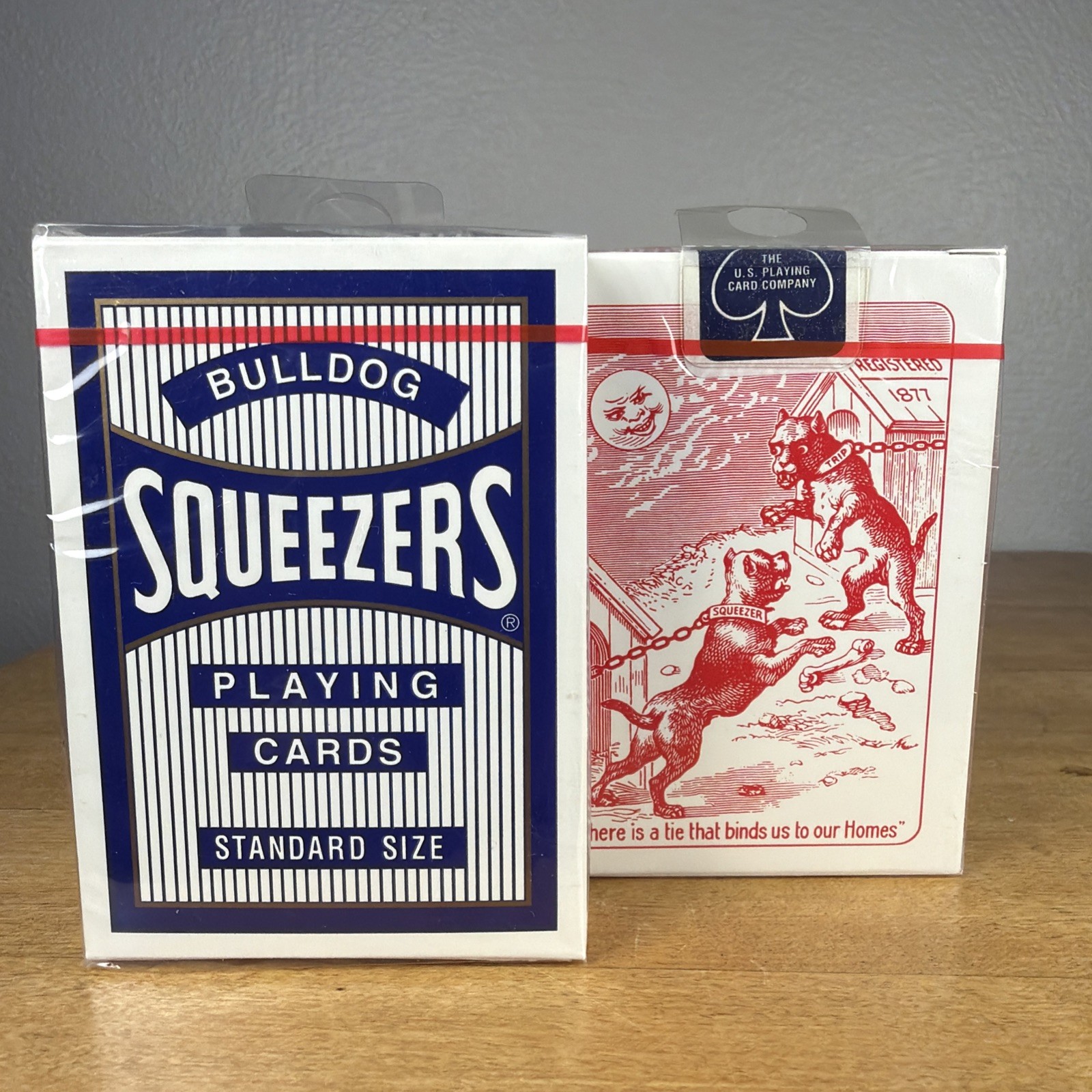 USPCC Ohio Blue & Red BULLDOG Back Squeezers Playing Cards (2 decks) SEALED READ