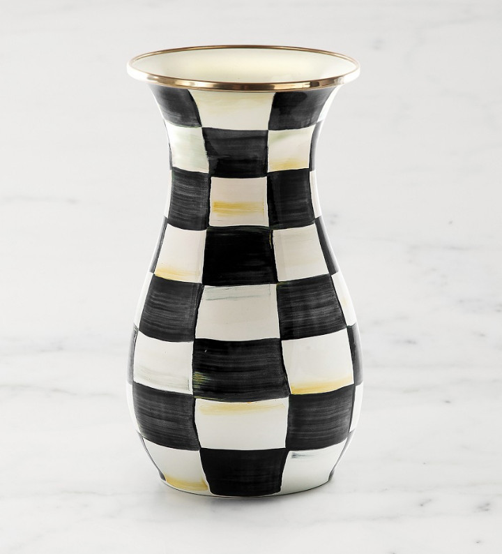 MacKenzie-Childs Courtly Check Tall Vase