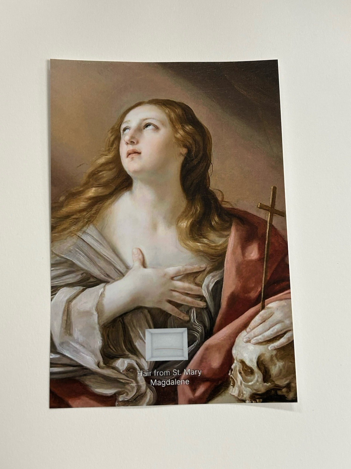 Saint Mary Magdalene hair strand lock relic Catholic Church Photo