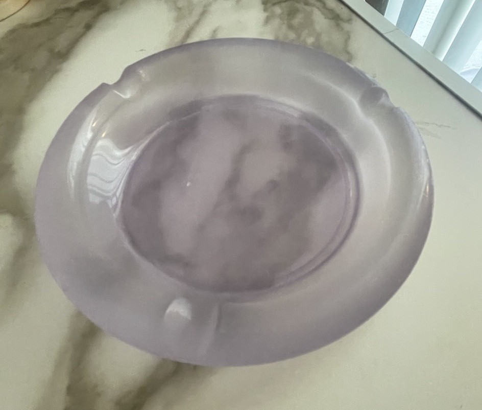 Vintage Purple Frosted Satin Glass Astray 