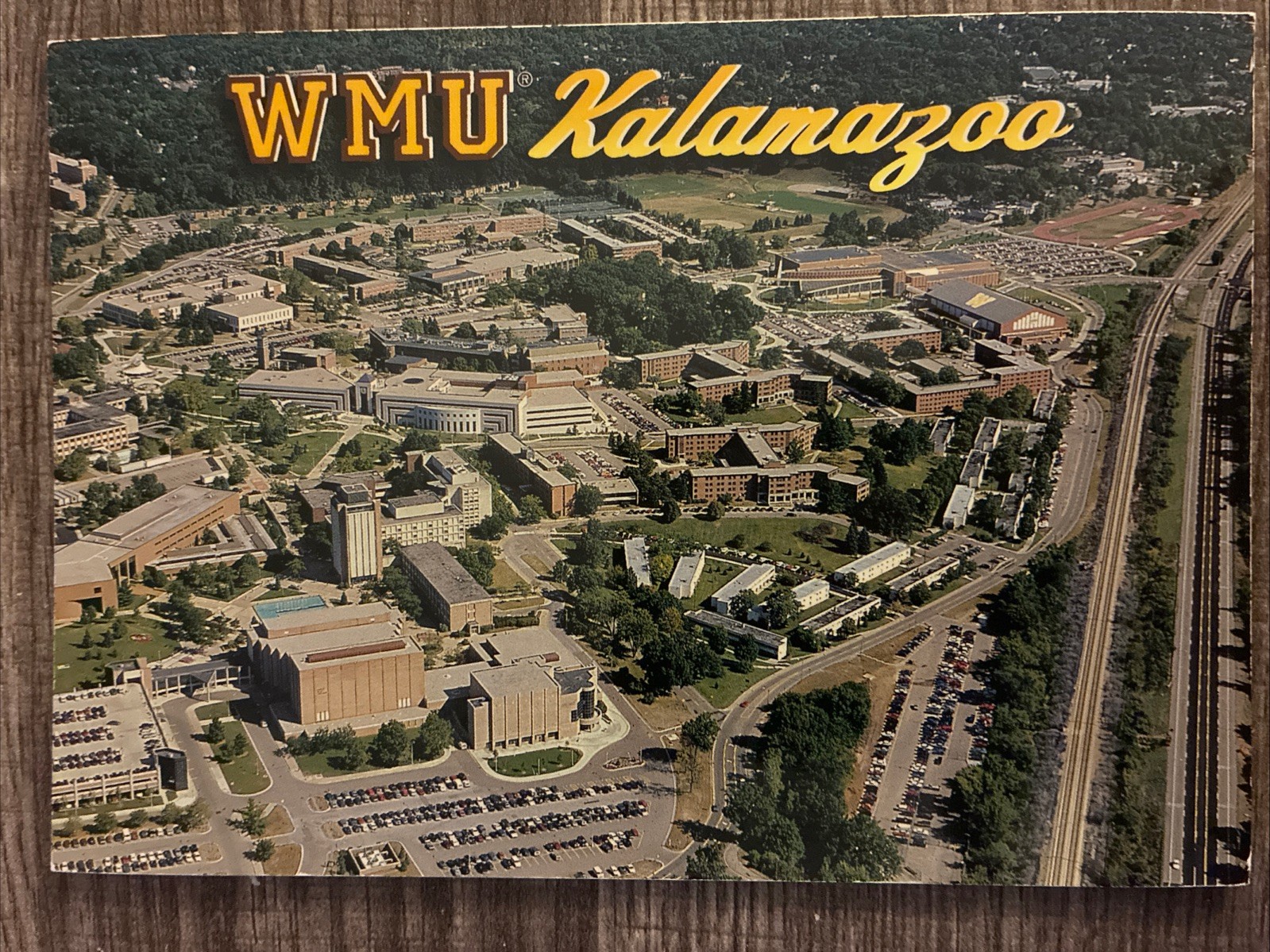 Western Michigan University WMU Kalamazoo aerial view 4x6 Postcard
