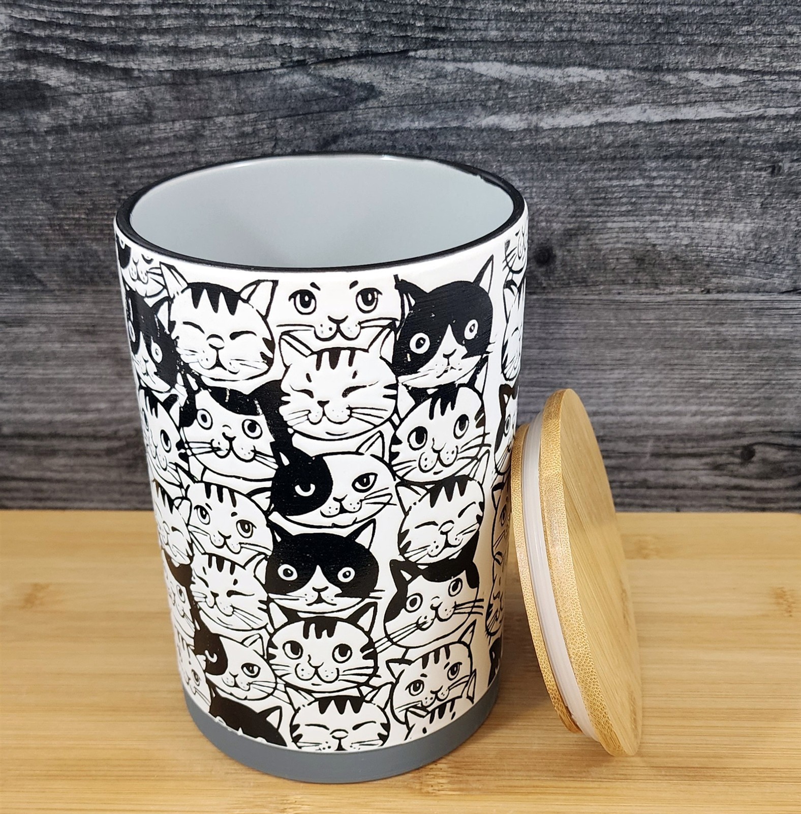 Orange Tabby Cat Canister & Lid 8\