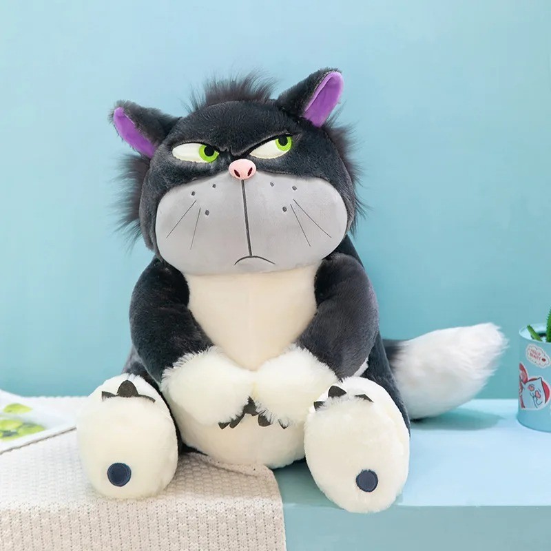 30cm Lucifer Cat Plush Toy Cute Stuffed Animal Doll Kids Gift Collectible