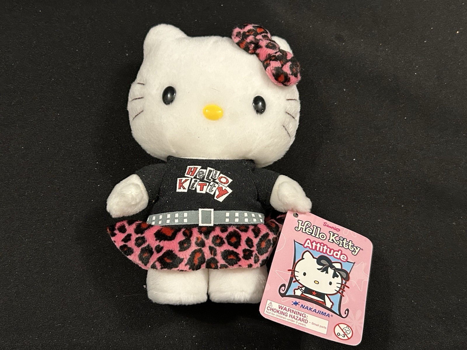 VTG Rare Sanrio Hello Kitty Attitude Plush Nakajima Plush Doll Toy New With Tag
