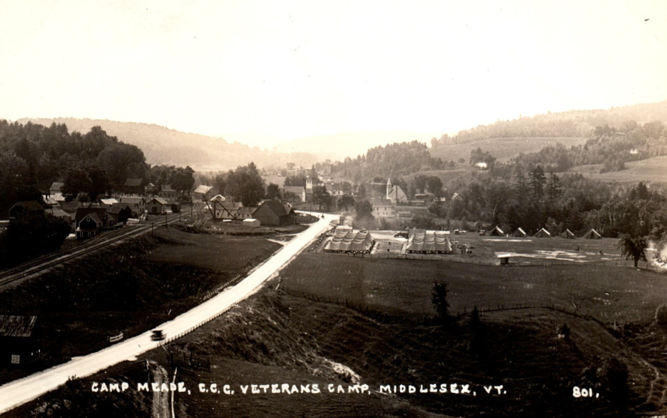 Middlesex VT CCC Civilian Conservation Corps Camp RPPC Real Photo Postcard