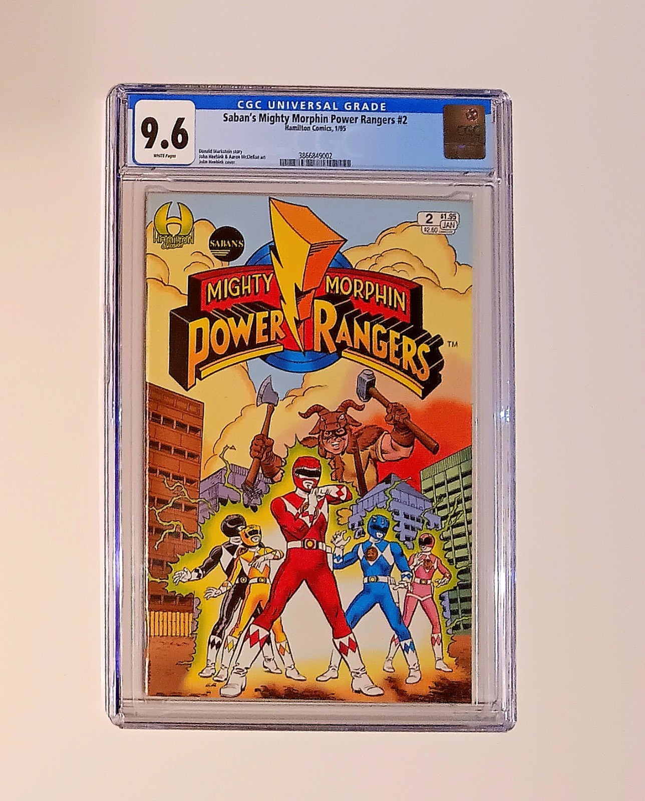 SABAN’S MIGHTY MORPHIN POWER RANGERS # 2 CGC 9.6 HAMILTON 1st Green Power Ranger