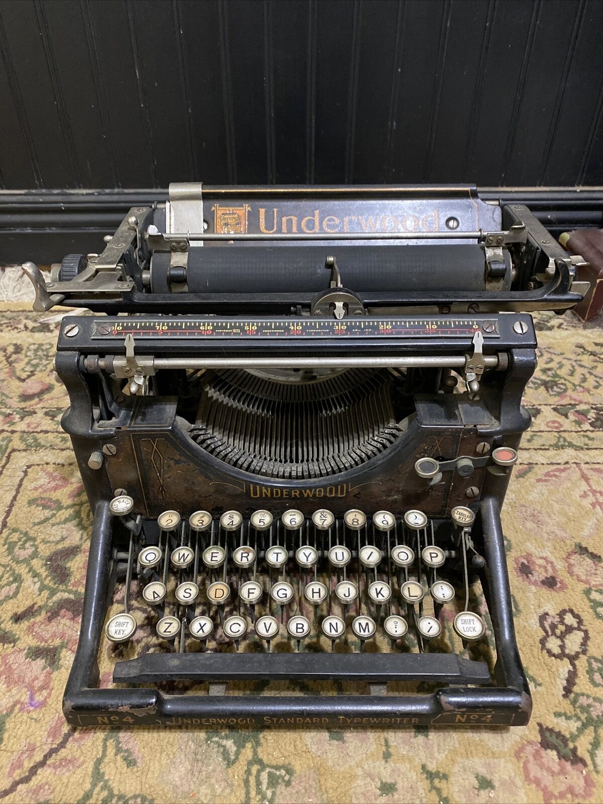 Rare Antique 1909 Underwood Typewriter No 4 Great Condition