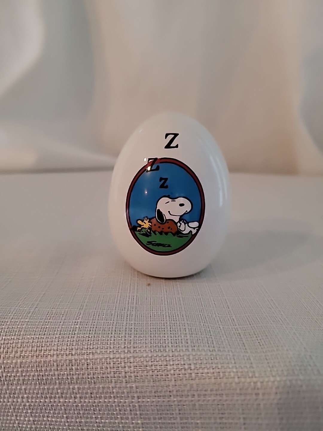 Vintage Peanuts Snoopy Sleeping In Bird Nest \