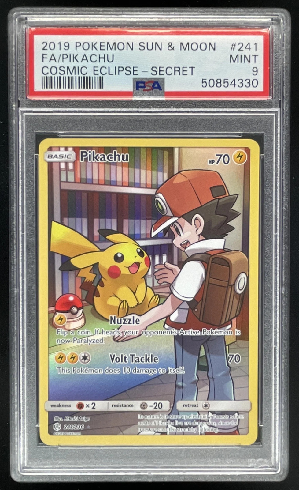 2019 Pokemon Sun & Moon Cosmic Eclipse #241/236 Pikachu PSA 9