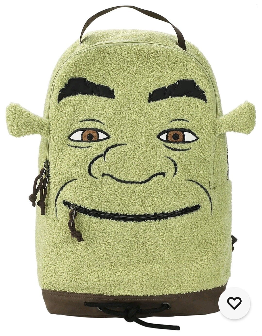 NWT Disney Dreamworks Sherpa Shrek Fullsize Backpack