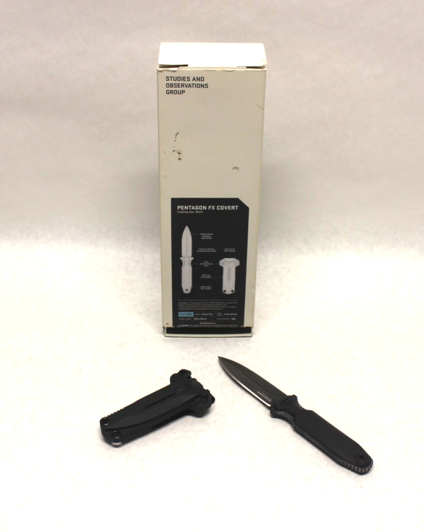 SOG Knives Pentagon FX Covert Black G-10 CRYO CPM S35VN 17-61-03-57