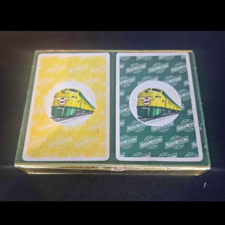 Vintage 1944 Chicago & North Western Railroad Playing Cards Twin Deck No Jokers