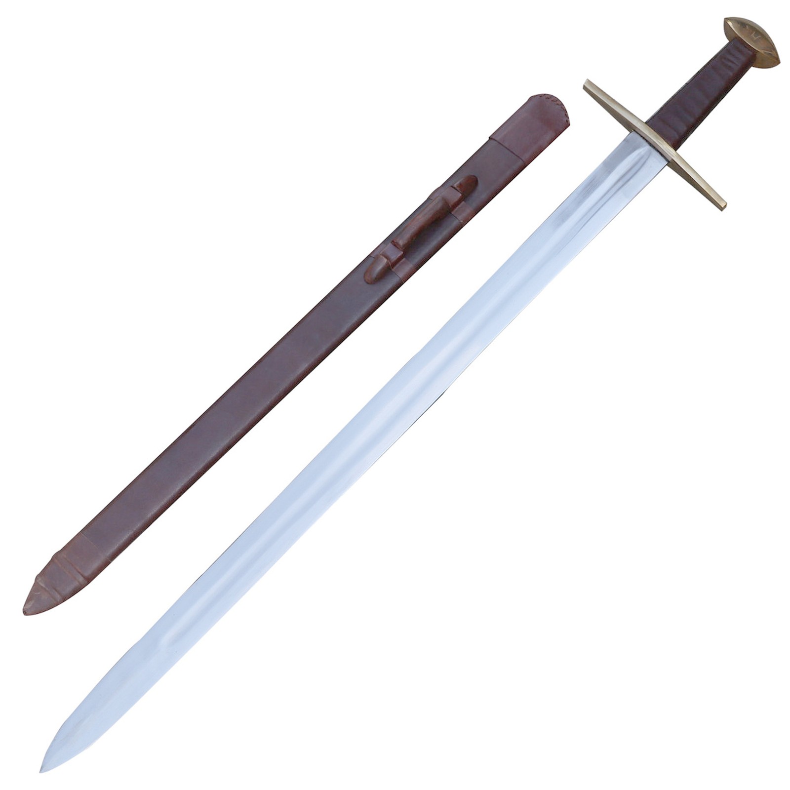 Medieval European Functional Full Tang Knightly Arming Sword with Scabbard Medieval European Functional Full Tang Knightly Arming Sword with Scabbard