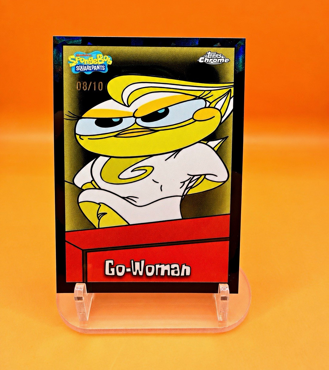 2025 Topps Chrome SpongeBob SquarePants Black Sapphire Go-Woman #141 8/10