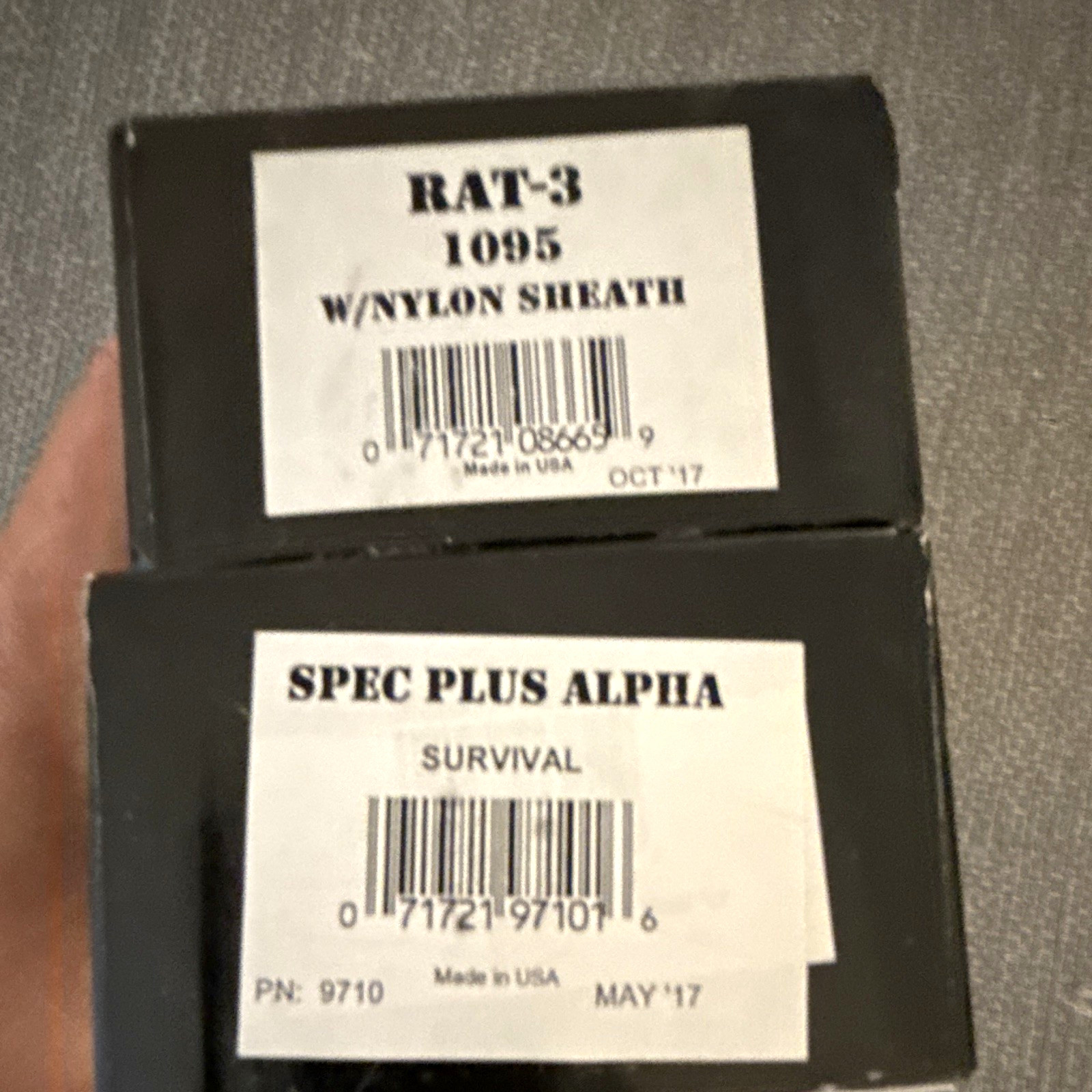 Ontario Knife Company RAT-3 and Spec Plus Alpha