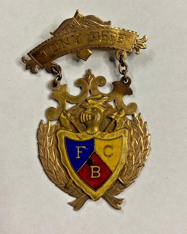 Rare Knights Of Pythias Pin / Name Tag from King Humbert Lodge