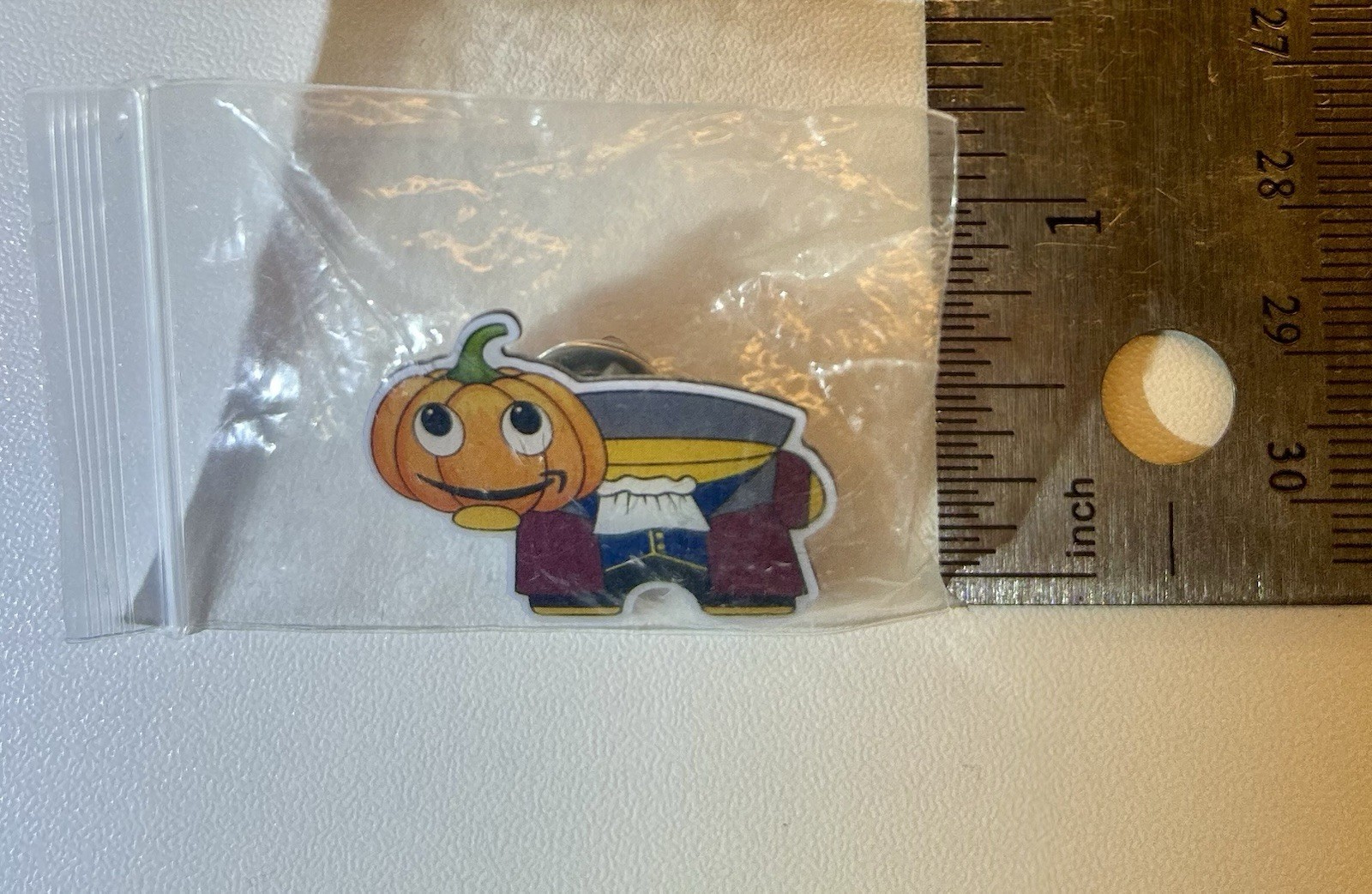 Amazon Peccy Pumpkin Halloween Lapel Pin Headless VERY RARE Limited Collectible