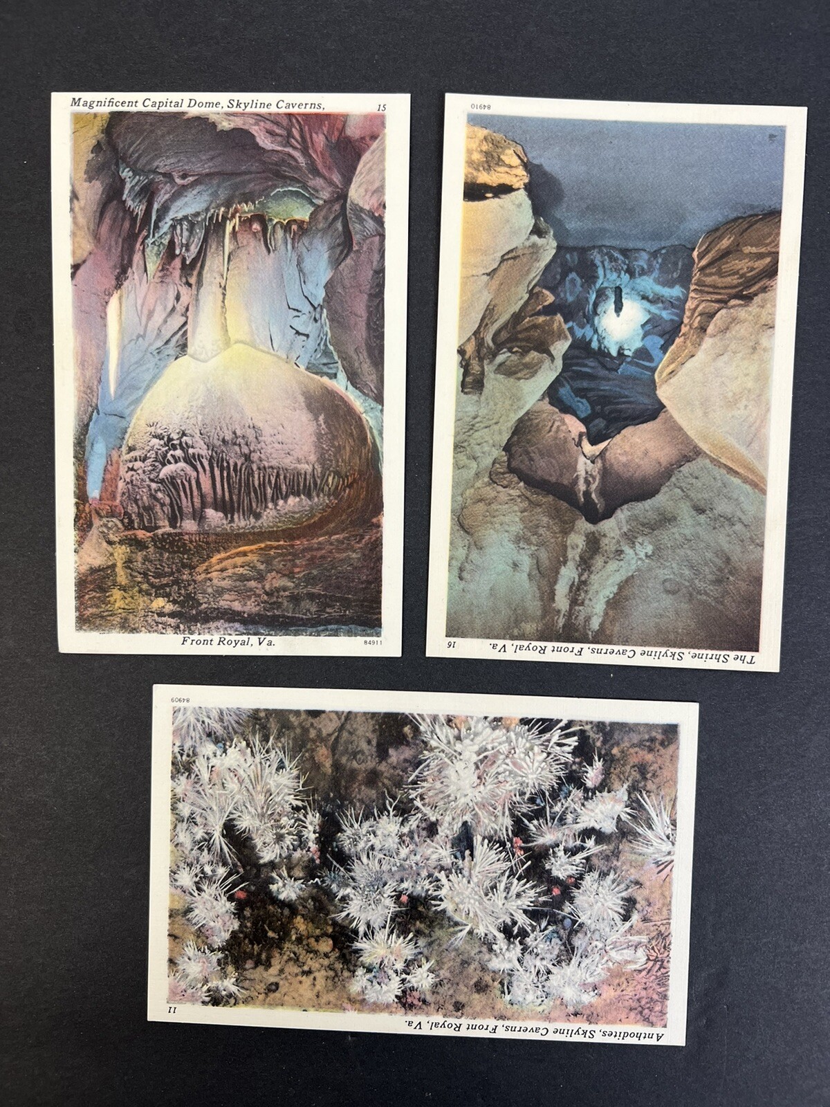 Skyoline Caverns Fort Royal Virginia Postcards Vintage Cave Tourist Souvenir USA