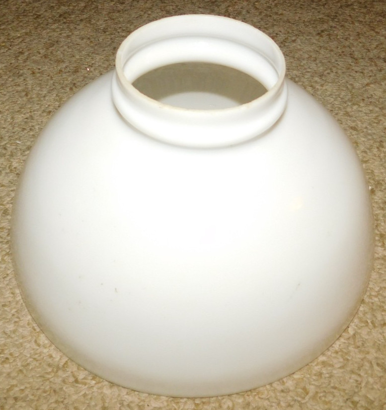 Vintage White  Milk Glass Hurricane Oil  Electric Lamp Shade 10