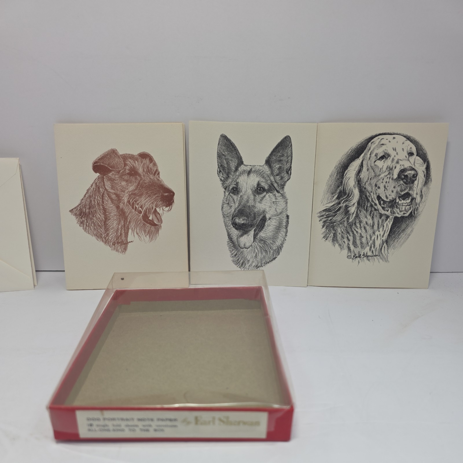 Vintage 1966 Earl Sherwan 3 Breeds Note Cards Set – 6 Cards 6 Envelopes (C3)